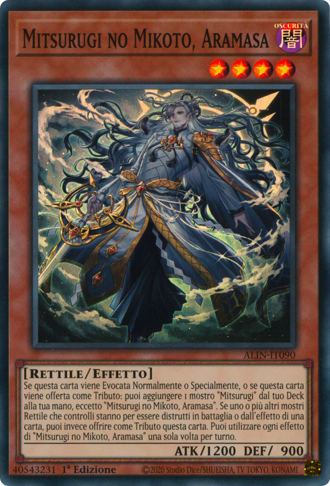 ALIN-IT090 Mitsurugi no Mikoto, Aramasa Super Rara 1a Edizione (IT) -NEAR MINT-