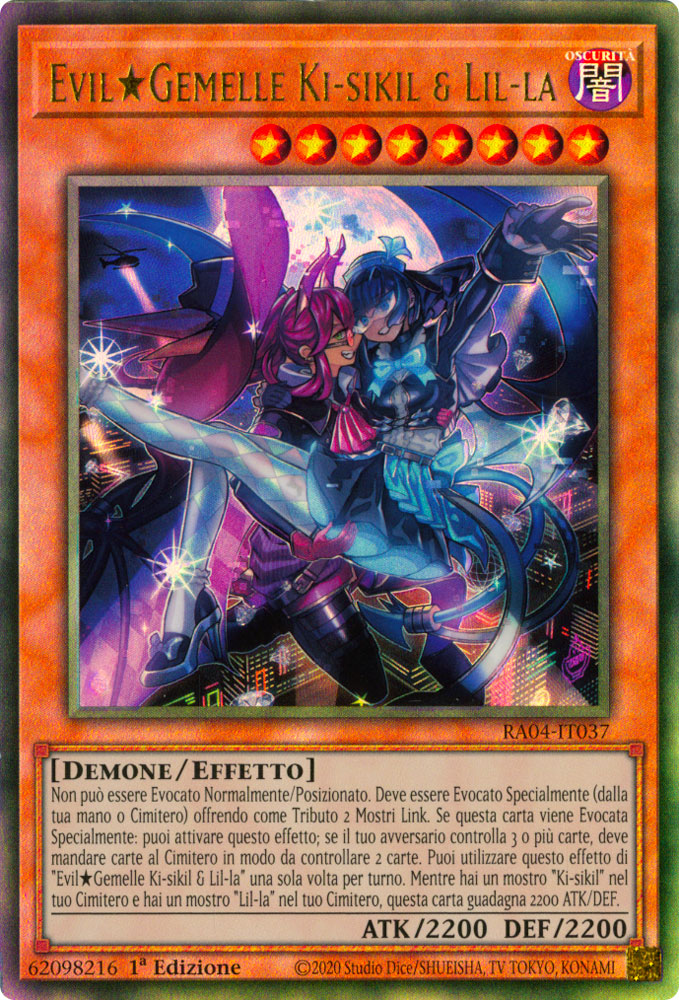 RA04-IT037 Evil Gemelle Ki-sikil & Lil-la Rara Ultimate 1a Edizione (IT) -NEAR MINT-
