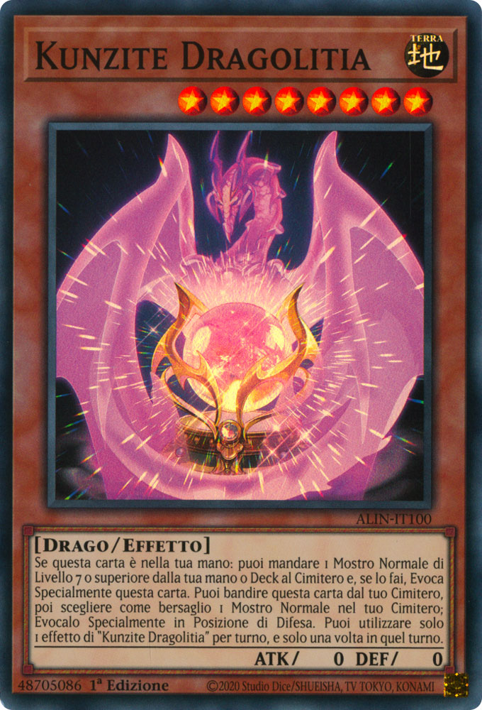 ALIN-IT100 Kunzite Dragolitia Super Rara 1a Edizione (IT) -NEAR MINT-
