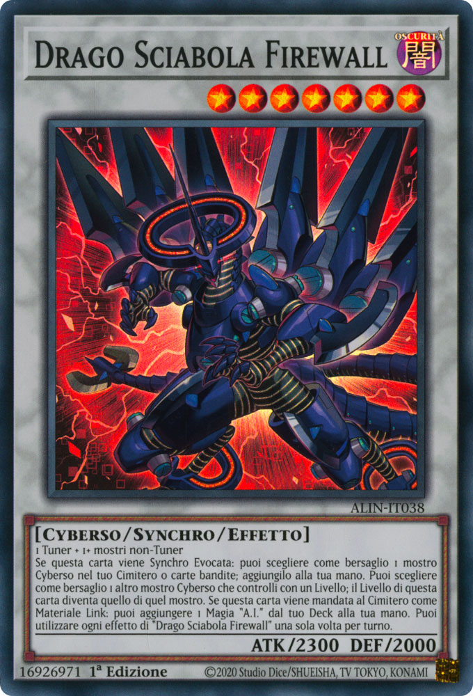 ALIN-IT038 Drago Sciabola Firewall Super Rara 1a Edizione (IT) -NEAR MINT-