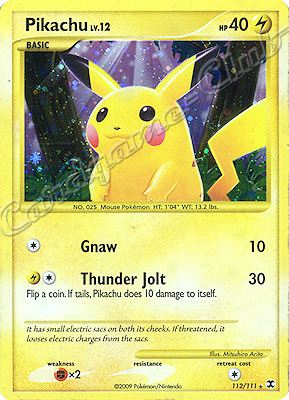 112 / 111 Pikachu LV.12 rara foil (EN) -NEAR MINT-