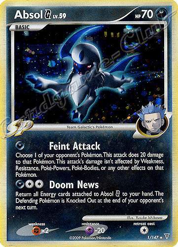 001 / 147 Absol LV.59 rara foil (EN) -NEAR MINT-