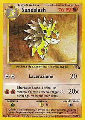 41 / 62 Sandslash non comune unlimited (IT) -NEAR MINT-