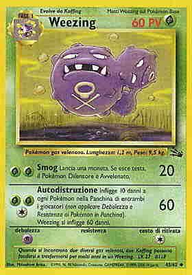 45 / 62 Weezing non comune unlimited (IT) -NEAR MINT-