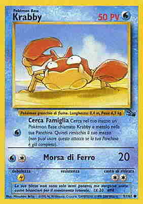 51 / 62 Krabby comune unlimited (IT) -NEAR MINT-