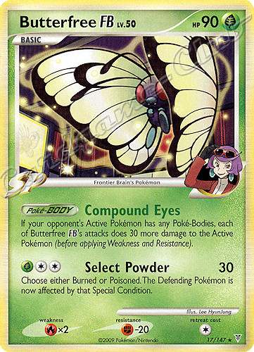 017 / 147 Butterfree FB LV.50 rara (EN) -NEAR MINT-