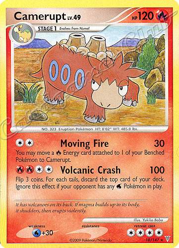 018 / 147 Camerupt LV.49 rara (EN) -NEAR MINT-