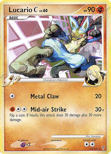 031 / 147 Lucario C LV.60 rara (EN) -NEAR MINT-