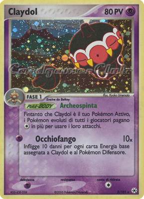 002 / 101 Claydol rara foil (IT) -NEAR MINT-