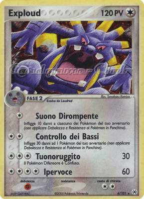 006 / 101 Exploud rara foil (IT) -NEAR MINT-