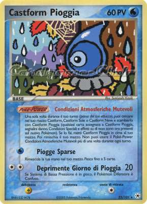 023 / 101 Rain Castform rara (IT) -NEAR MINT-
