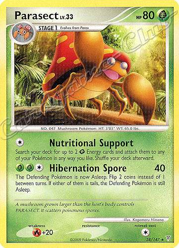 038 / 147 Parasect LV.33 rara (EN) -NEAR MINT-
