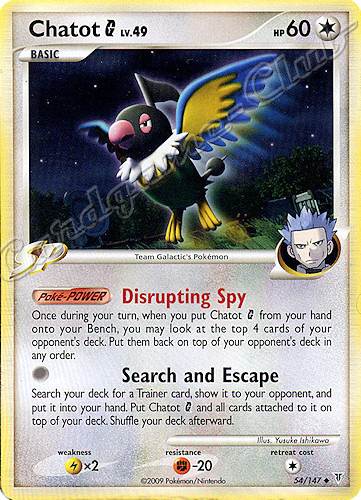 054 / 147 Chatot LV.49 non comune (EN) -NEAR MINT-