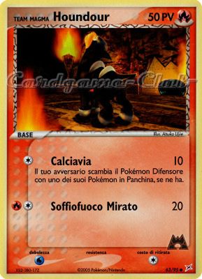 63 / 95 Team Magma Houndour comune (IT) -NEAR MINT-