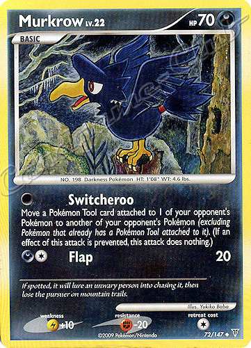 072 / 147 Murkrow LV.22 non comune (EN) -NEAR MINT-