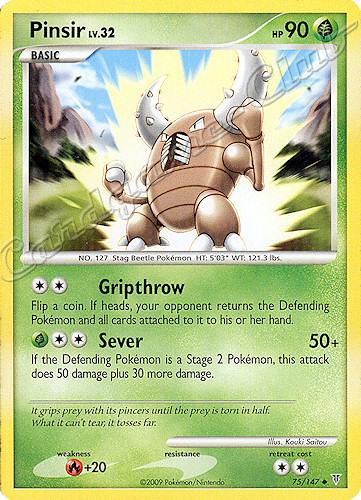 075 / 147 Pinsir LV.32 non comune (EN) -NEAR MINT-