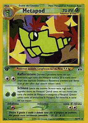 42 / 75 Metapod non comune unlimited (IT) -NEAR MINT-