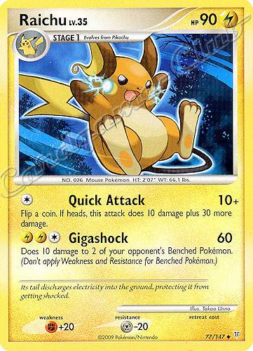077 / 147 Raichu LV.35 non comune (EN) -NEAR MINT-