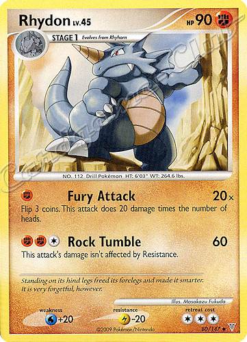 080 / 147 Rhydon LV.45 non comune (EN) -NEAR MINT-