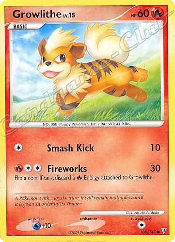 108 / 147 Growlithe LV.15 comune (EN) -NEAR MINT-