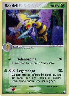 001 / 112 Beedrill rara foil (IT) -NEAR MINT-