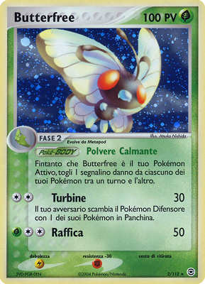 002 / 112 Butterfree rara foil (IT) -NEAR MINT-