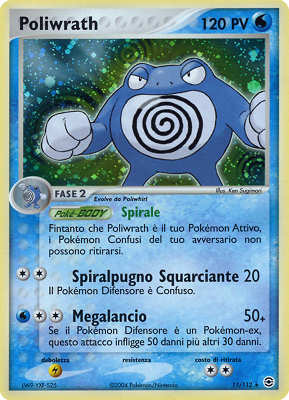 011 / 112 Poliwrath rara foil (IT) -NEAR MINT-