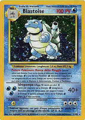 002 / 102 Blastoise rara foil unlimited (IT)  -PLAYED-