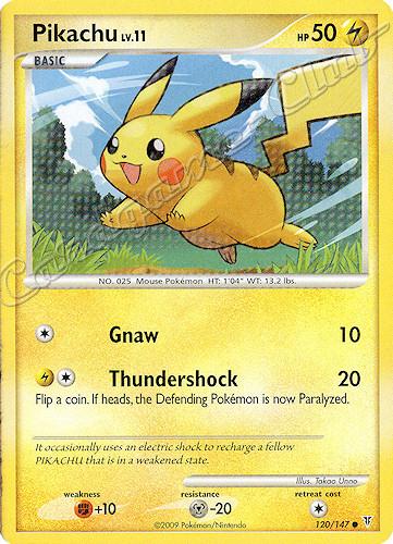 120 / 147 Pikachu LV.11 comune (EN) -NEAR MINT-