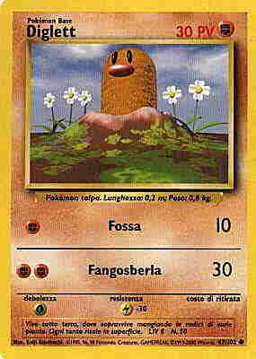 047 / 102 Diglett comune unlimited (IT) -NEAR MINT-