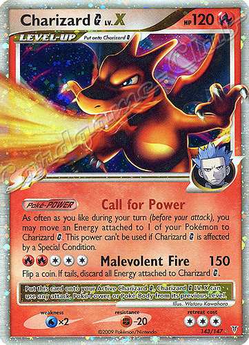 143 / 147 Charizard LV.X rara livello X foil (EN) -NEAR MINT-