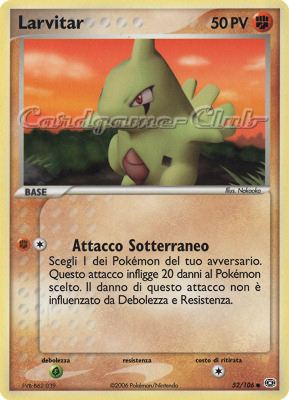 052 / 106 Larvitar comune (IT) -NEAR MINT-