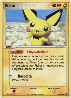059 / 106 Pichu comune (IT) -NEAR MINT-