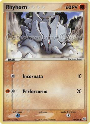 062 / 106 Rhyhorn comune (IT) -NEAR MINT-