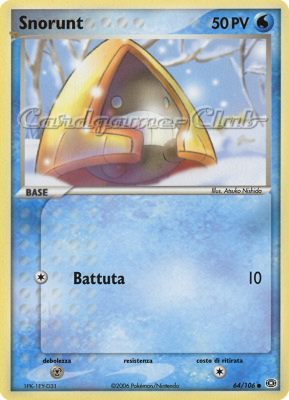 064 / 106 Snorunt comune (IT) -NEAR MINT-