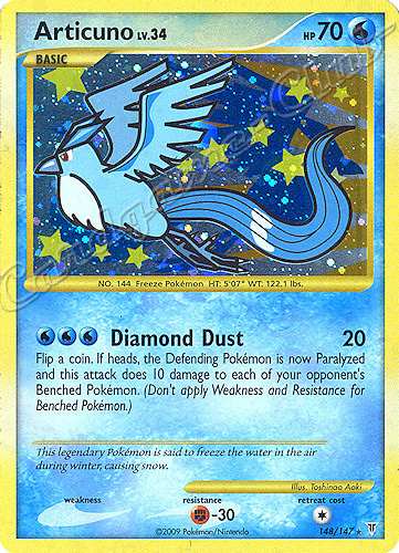 148 / 147 Articuno LV.34 rara parallela foil (EN) -NEAR MINT-