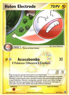 021 / 113 Holon's Electrode rara (IT) -NEAR MINT-