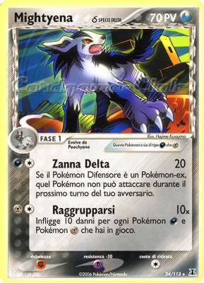 024 / 113 Mightyena Specie Delta rara (IT) -NEAR MINT-
