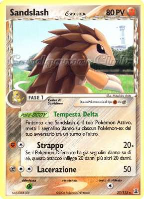 027 / 113 Sandslash Specie Delta rara (IT) -NEAR MINT-