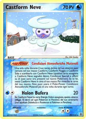 029 / 113 Castform Neve rara (IT) -NEAR MINT-