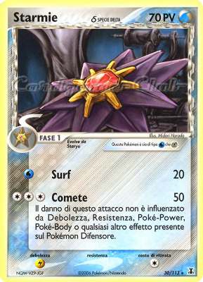 030 / 113 Starmie Specie Delta rara (IT) -NEAR MINT-