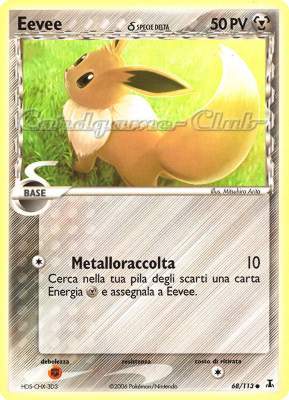 068 / 113 Eevee Specie Delta comune (IT) -NEAR MINT-