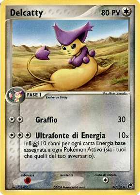 034 / 100 Delcatty non comune (IT) -NEAR MINT-
