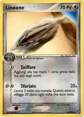 044 / 100 Linoone non comune (IT) -NEAR MINT-