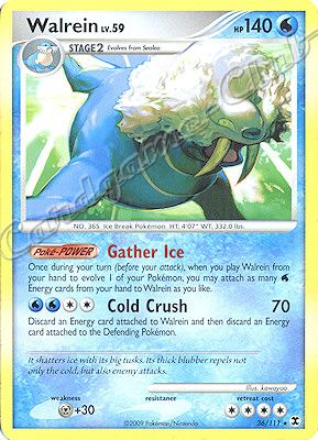 036 / 111 Walrein LV.59 rara (EN) -NEAR MINT-