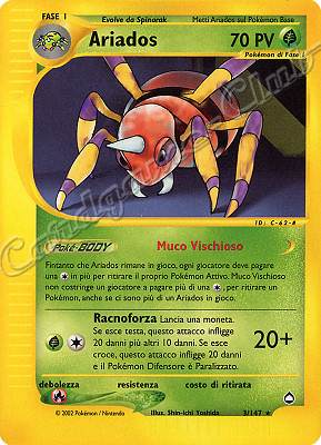 003 / 147 Ariados rara (IT) -NEAR MINT-