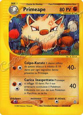 029 / 147 Primeape rara (IT) -NEAR MINT-