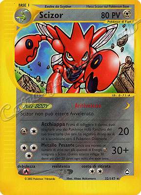 032 / 147 Scizor rara (IT) -NEAR MINT-