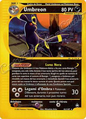 041 / 147 Umbreon rara (IT) -NEAR MINT-
