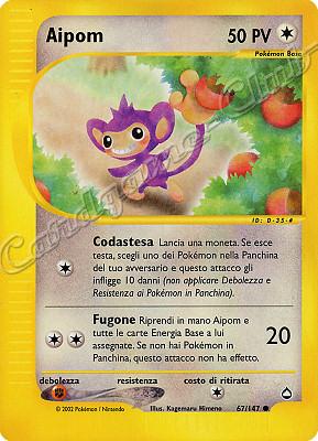 067 / 147 Aipom comune (IT) -NEAR MINT-